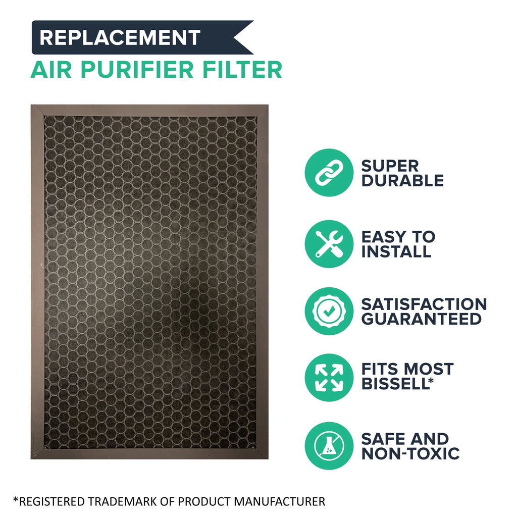Carbon Think Set & for to PACK Activated Replacement Air HEPA Bissell to 8 Part Crucial Style Filter Fit Filter Compare Air320 Made & 2677, # Purifiers, 2804 2768A &