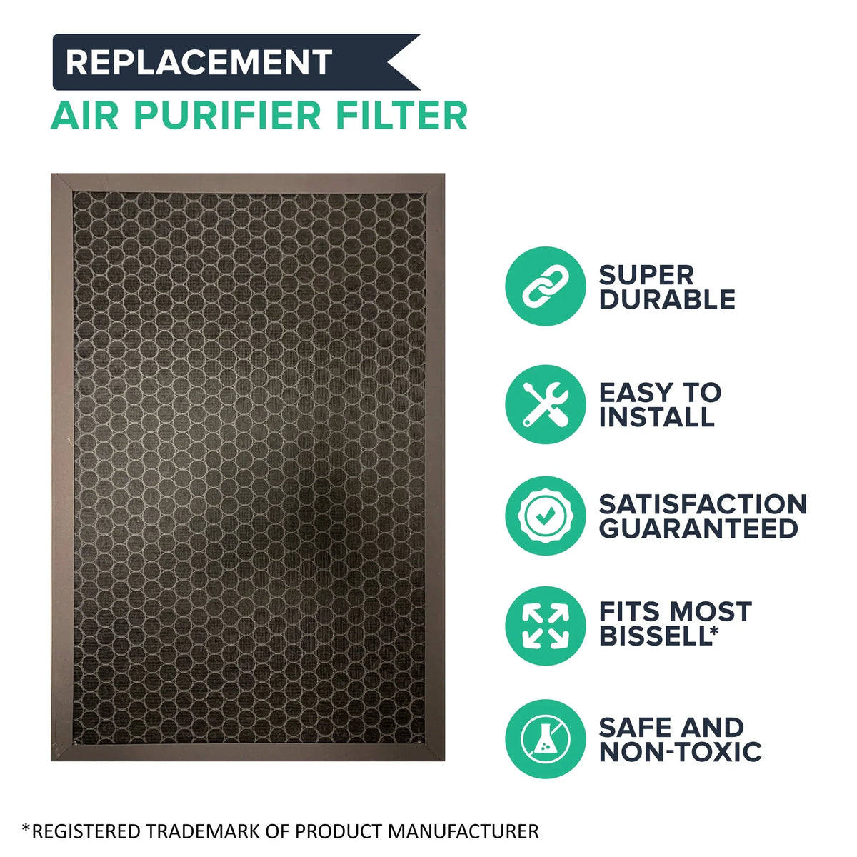Carbon Think Set & for to PACK Activated Replacement Air HEPA Bissell to 8 Part Crucial Style Filter Fit Filter Compare Air320 Made & 2677, # Purifiers, 2804 2768A &