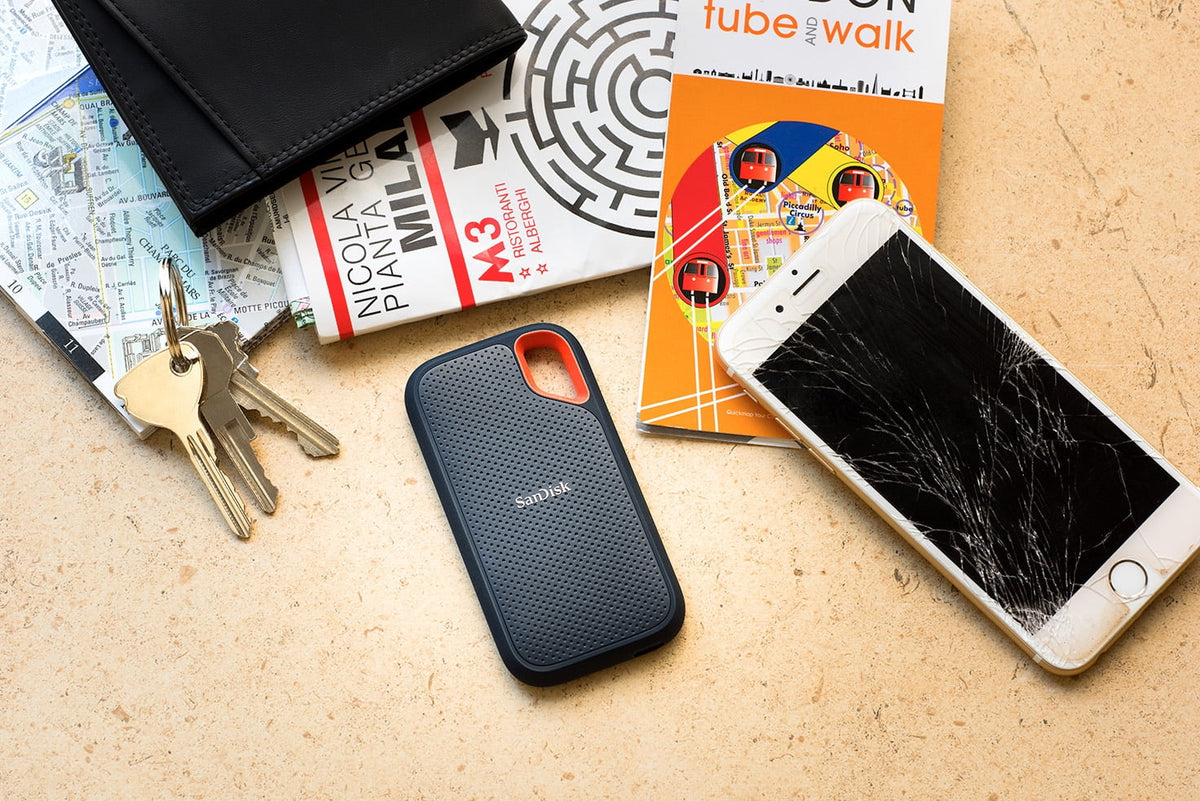 SanDisk USB-C, - 2 - 3.2 SSD Extreme External Up - Gen 1TB 1050MB/s to USB Portable SDSSDE61-1T00-AW25