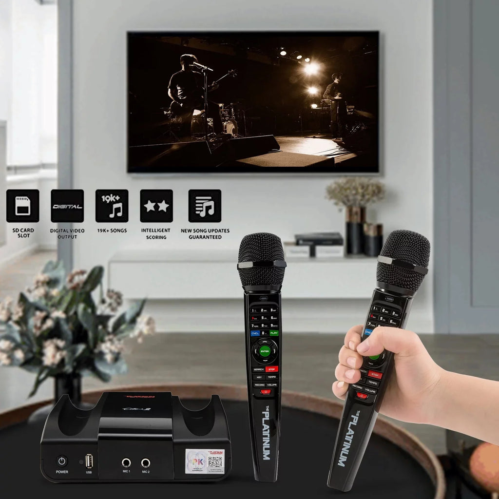 for Built-in MVs with Platinum Aldult Language Kids Display Karaoke Wireless Video TV 2 Machine & Recording Mixed 23K+ Mic Cello2 Songs Upgraded Digital Lyrics 2023 Song
