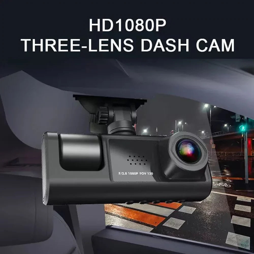 Cam Dash Car Rearview Recorder and WiFi Mirror Video Auto Features 3 Clear Interconnection, with Safety Pinnaco Cameras,
