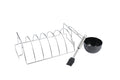 Sauce Brush 3pc Steel King Slot Large Set Basting Rib 6 Rack, Stainless Pan and PitMaster Combo