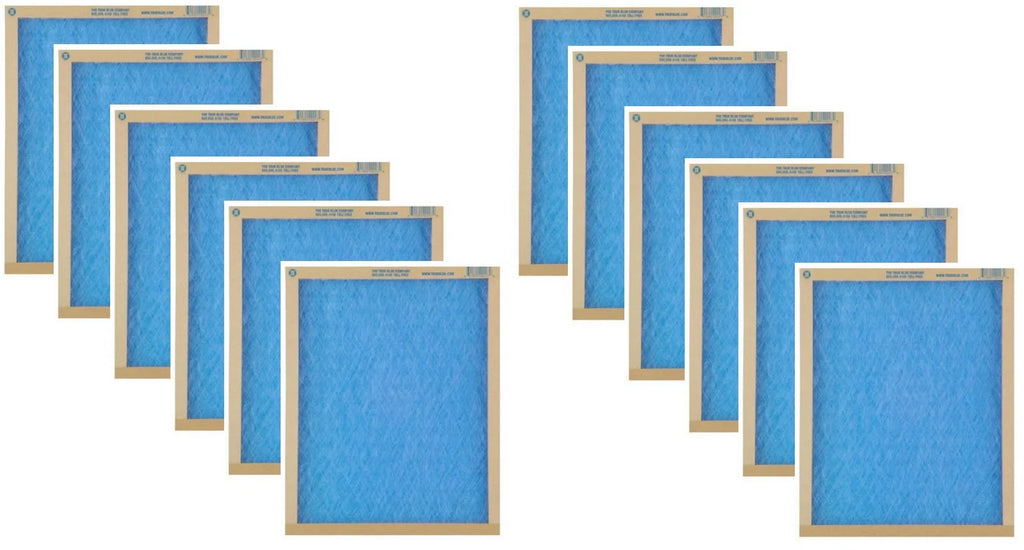 Fiberglass Furnace Panel True 110251 Disposable 25" x 1" - Blue Filter MERV x 2 Air 12 Flat Spun of Quantity 10"