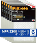 14x20x1, Healthy Living x Furnace 2200, AC Filter, 6-Pack 0.78) Filtrete dimensions Air MPR 19.81 13.81 Allergen, (exact Elite x