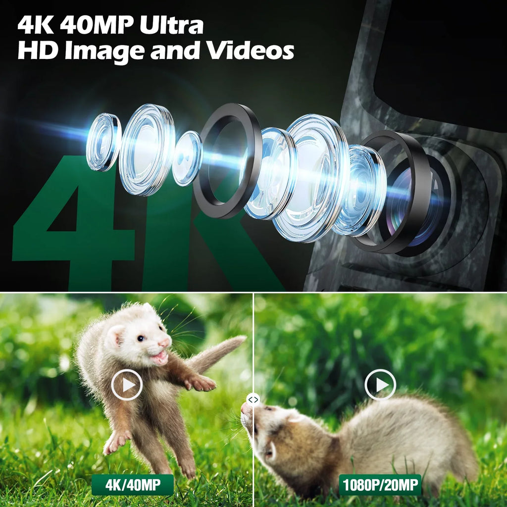 Latest Wide TOGUARD 4K Wildlife 0.1s Camera Deer Sensor Trigger Time with Card Trail for 120° Game Vision Monitor with 40MP Camera, Angel Waterproof Time-Lapse SD Trail Hunting Night IP66 Cam Motion