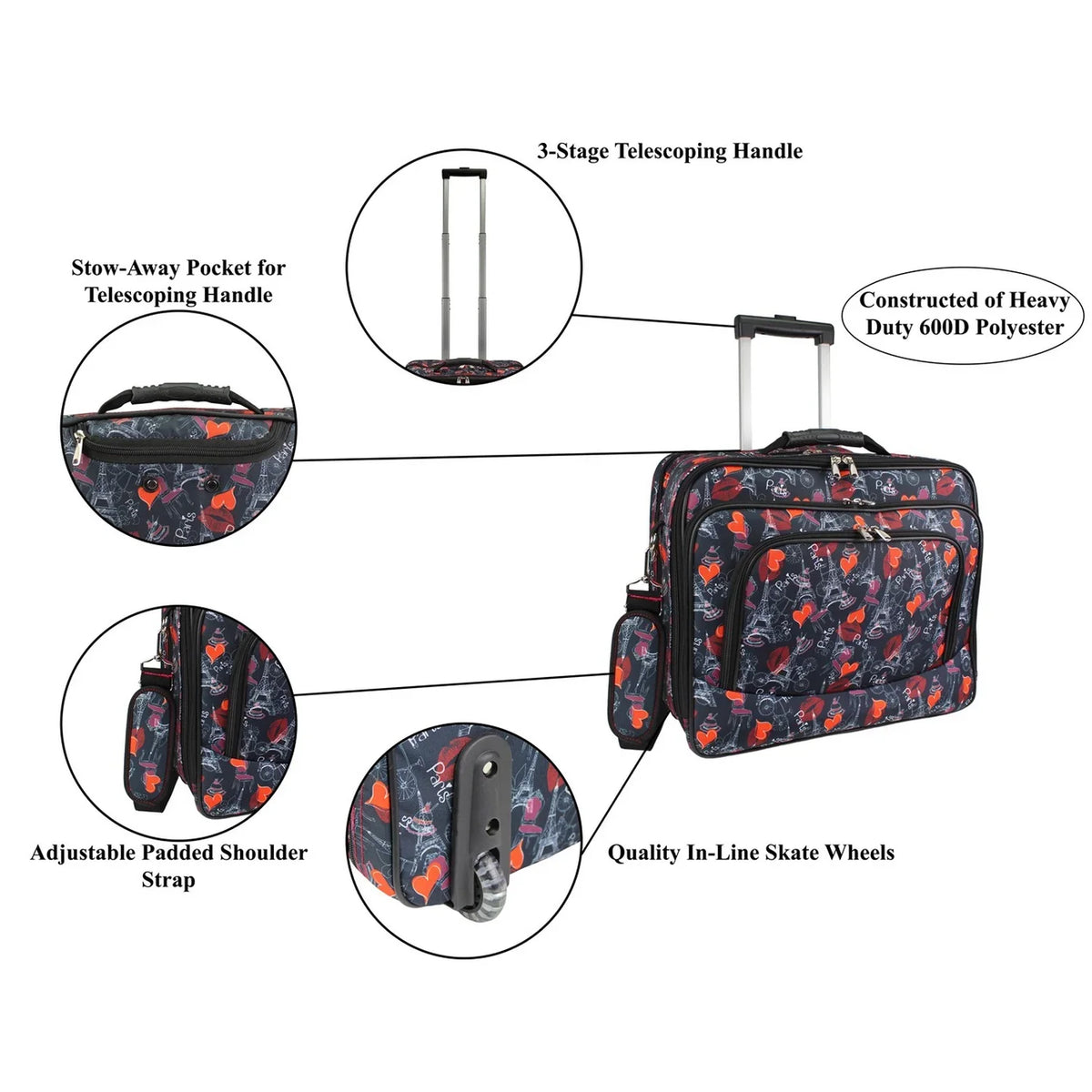 Case 17-inch Traveler Laptop Rolling World