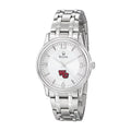 Bulova College Stainless Steel Quartz Washington Shoremen Watch Men's Silver