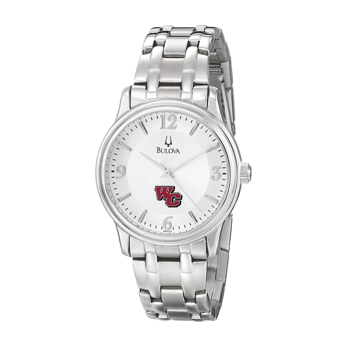 Bulova College Stainless Steel Quartz Washington Shoremen Watch Men's Silver